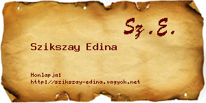 Szikszay Edina névjegykártya